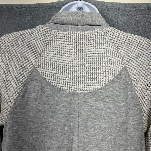Lucky Lotus Open Front Waffle-Knit Drape Cardigan Gray Longline Women’s XS M - Picture 9 of 15